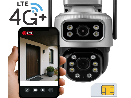 V380 Max 4G Digital Zoom 3 Lens 3 Screen 6MP Solar Powered Battery Camera CCTV Security V380 CCTV Camera Solar 4G 355° Pan 90° Tilt, IP66 Waterproof,C