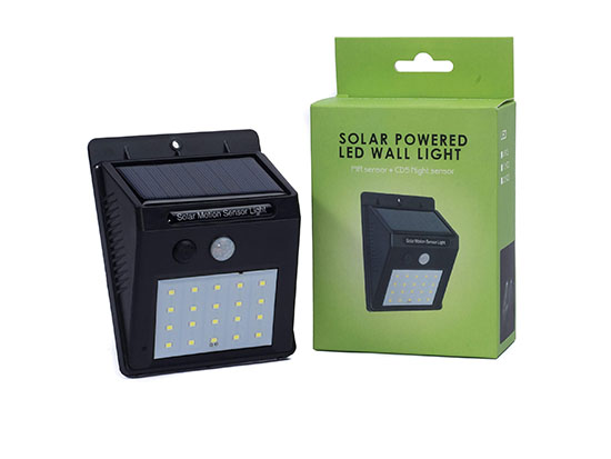 Solar Powered LED Wall Light